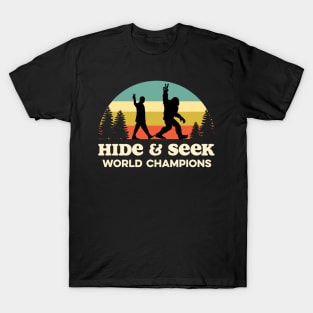 Bigfoot and DB Cooper hide & seek world champions T-Shirt